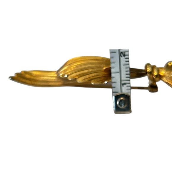 Lisner Vintage Gold Tone Bow Brooch Pin Granny Core Boho Career Wear it All - Picture 7 of 8